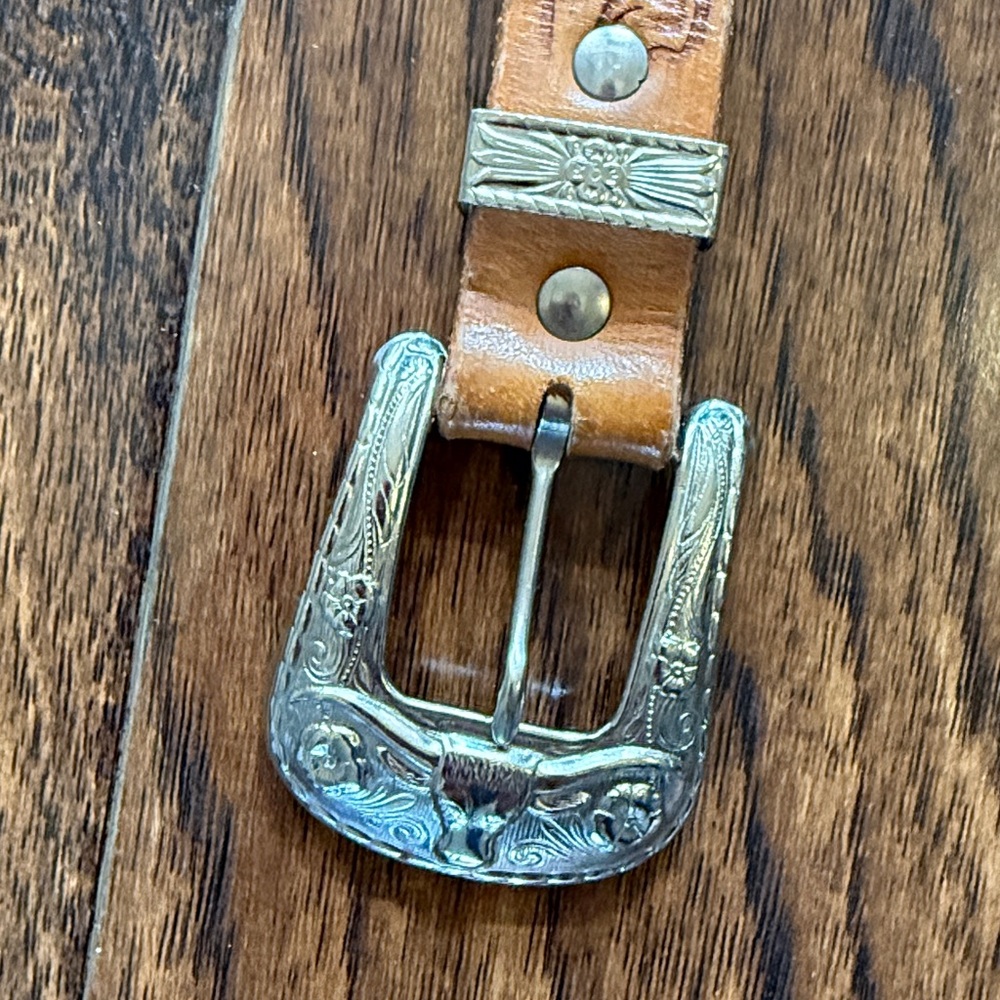 Justin Leather Tan Leather Belt, size 28 inch